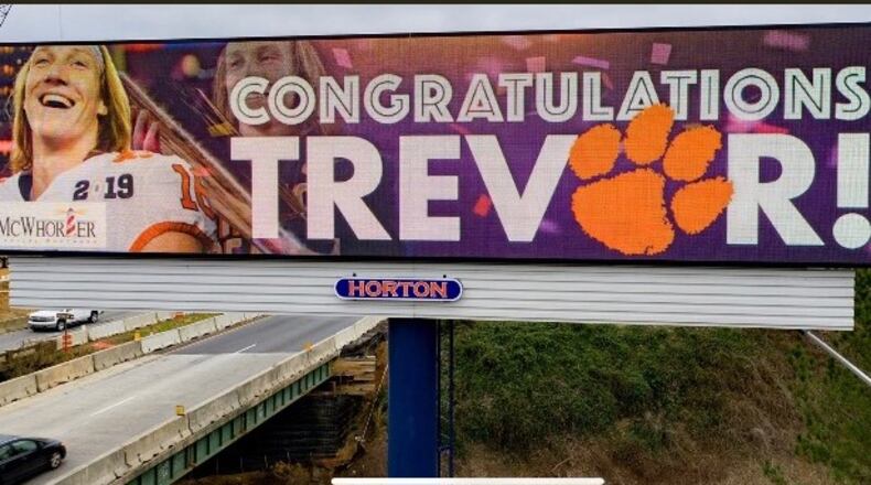 The billboard rising above U.S. 41 in Cartersville spoke for the town this week.