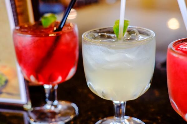 Lime and Strawberry margaritas at Tres Amigos in Monroe. GREG LYNCH / STAFF