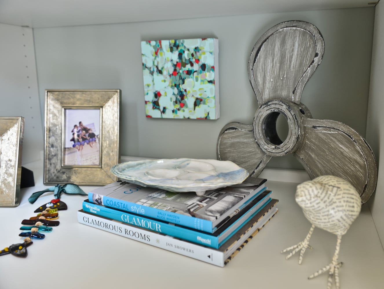 Inside the bookcase