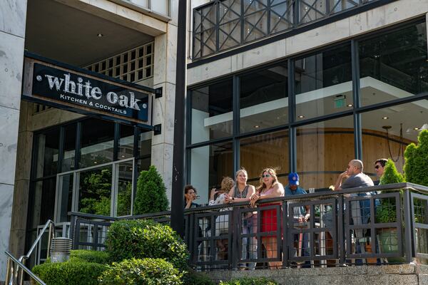 The patio at White Oak Kitchen and Cocktails.