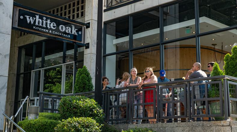 The patio at White Oak Kitchen & Cocktails.