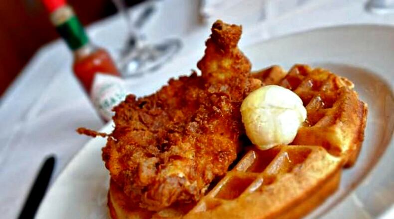Chicken and waffles at South City Kitchen.