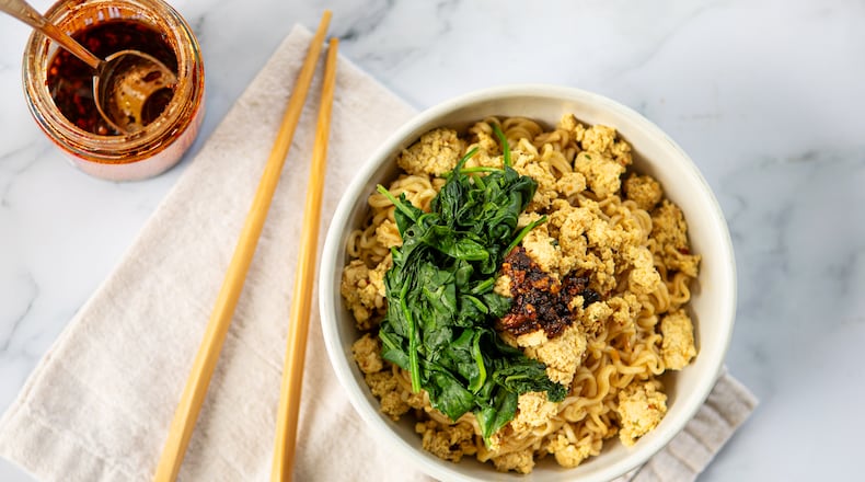 Spicy Tofu Ramen Noodles.
(Aaliyah Man for The Atlanta Journal-Constitution)