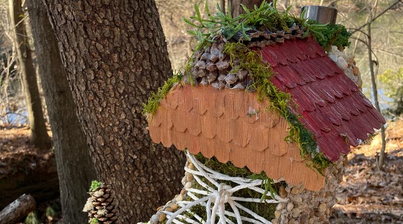Nature-inspired gnome's home built on a rock foundation at this year's Enchanted Woodland Trails exhibit at Chattahoochee Nature Center running through Feb. 28.