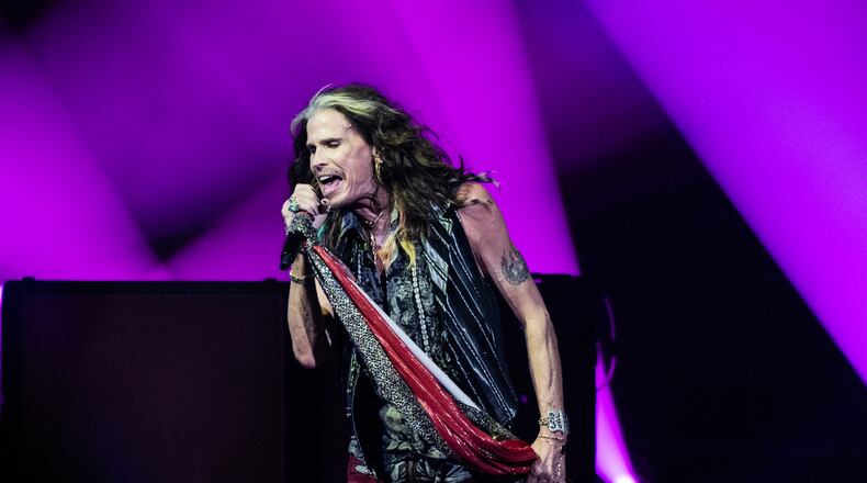 Steven Tyler of Aerosmith performs live onstage at the Wells Fargo Center on Sept. 2, 2023, in Philadelphia. (Lisa Lake/Getty Images/TNS)