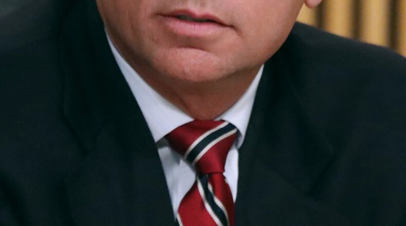 District 2 candidate Steven Knudsen (R) particpates in the Gwinnett County School Board Candidate Forum at the Gwinnett Justice & Administrative Center on Monday, May 7, 2018, in Lawrenceville. CURTIS COMPTON / CCOMPTON@AJC.COM