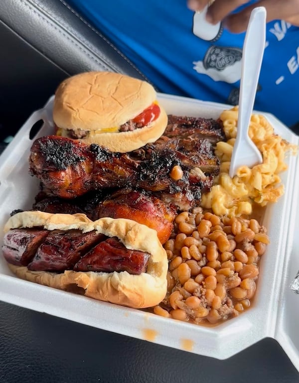 TwinCookz BBQ serves up smoked oxtails that will completely change how you view comfort food, and ground beef is mixed into their baked beans. (Justin Brown for the AJC)