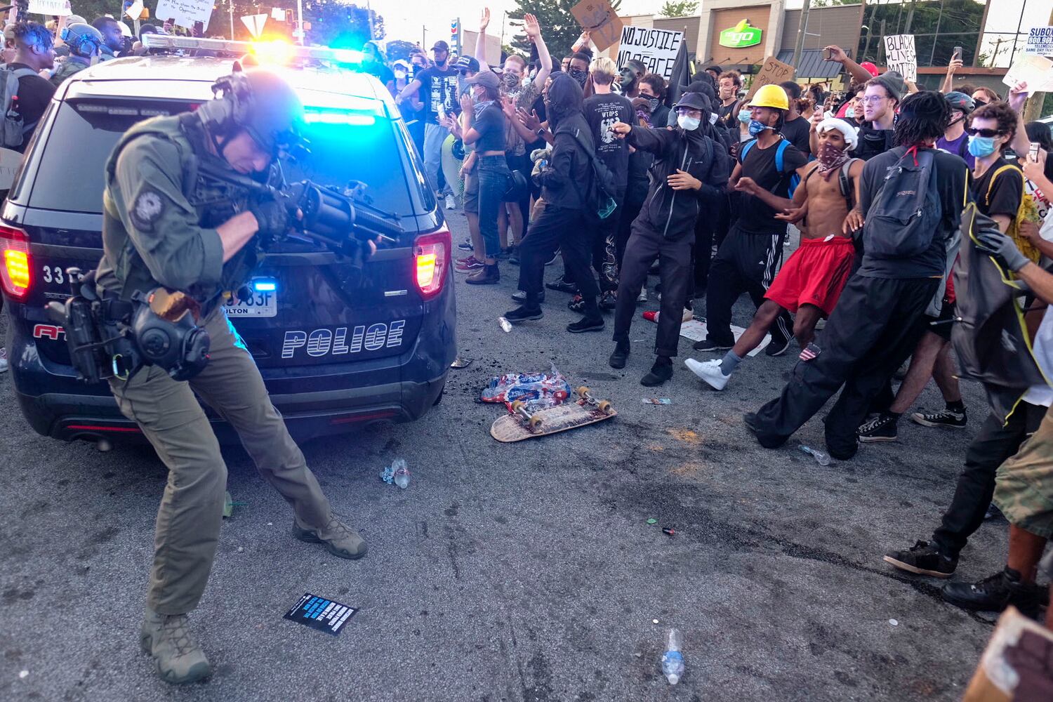 PHOTOS: Protesters gather in Atlanta over Friday’s police shooting