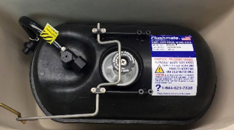 Officials are recalling 1.4 million Flushmate II 501-B pressure-assisted flushing systems manufactured between 1996 and 2013.