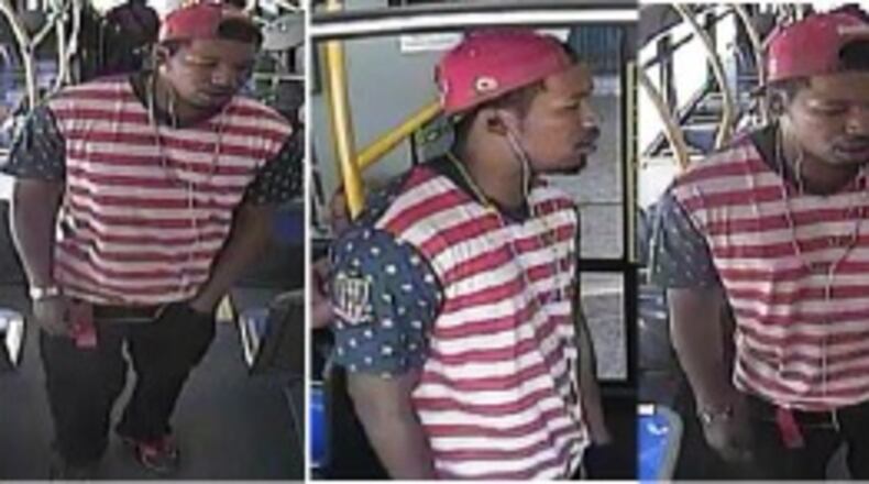 MARTA police described the suspect as a black man who is 5-foot-11 to 6-1 and 175 to 200 pounds, with black hair and brown eyes. (Credit: MARTA Police)