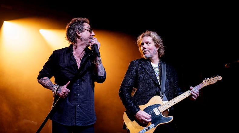 Legendary Atlanta-bred Southern rock band the Black Crowes (including, from left, brothers Chris and Rich Robinson) will perform shows in Alpharetta and Augusta to promote their latest album "A Pound of Feathers." (Courtesy of the Black Crowes)