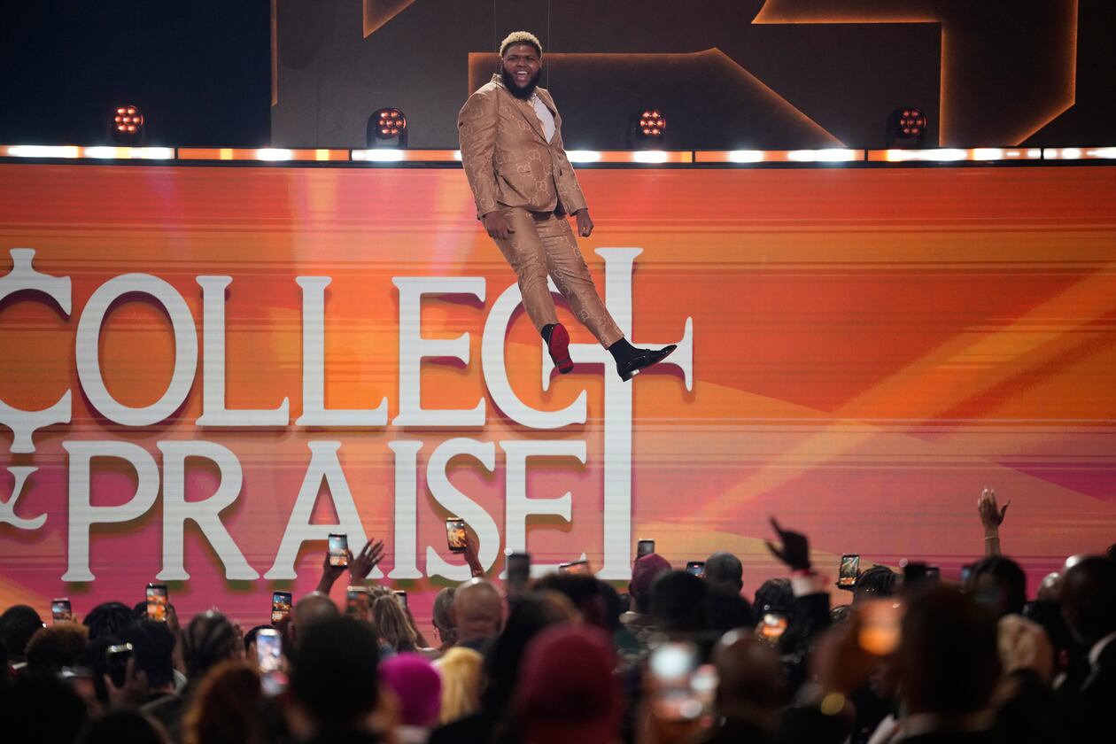 Host Druski opens the BET Awards on Sunday, June 28, 2026, at the Peacock Theater in Los Angeles. (John Locher/AP)