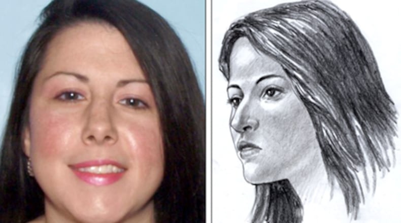 Jessica Manchini (left) was identified as the human remains found in a suitcase in Duluth nearly three years ago. During the investigation, a sketch was released in an effort to help identify the remains.