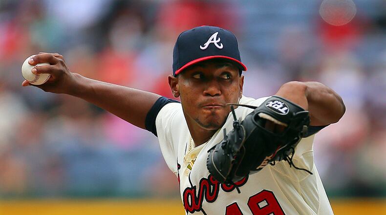 Braves righthander Julio Teheran was 14-8 with a 3.20 ERA in 30 starts last season in his first full year in the majors.