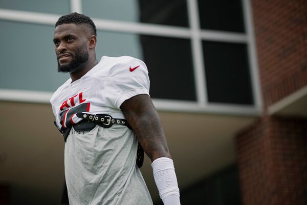 Atlanta Falcons wide receiver Van Jefferson #15 during practice at Atlanta Falcons Training Facility in Flowery Branch, Ga. on Wednesday, October 11, 2023. (Photo by Shanna Lockwood/Atlanta Falcons)