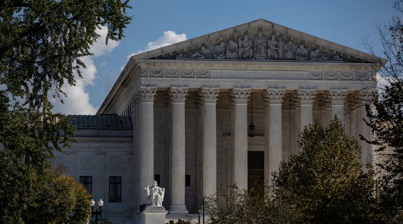 The United States Supreme Court on October 22, 2020 in Washington, D.C. (Samuel Corum/Getty Images/TNS)