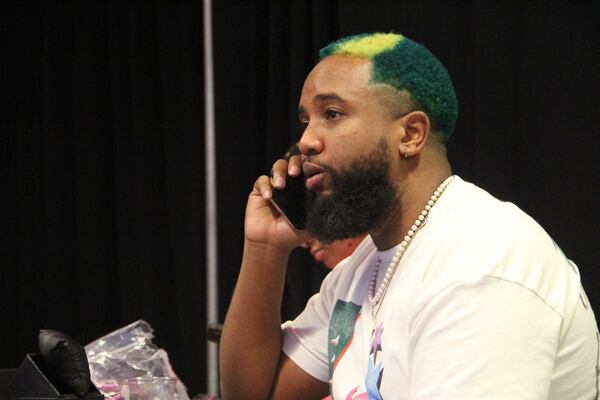 Render ATL founder Justin Samuels backstage at the 2024 tech conference on Thursday, June 13, in Atlanta, Ga.