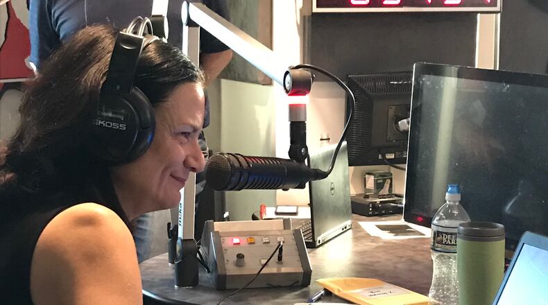 Leslie Fram at 99X for the reunion show on October 26, 2007. CREDIT: Rodney Ho/rho@ajc.com