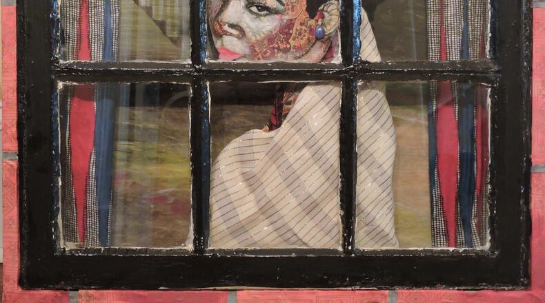 “When you step back from the pieces, it’s hard to tell what is three-dimensional and what is two-dimensional,” says Wycliffe Bennett about his multimedia portraits. Contributed