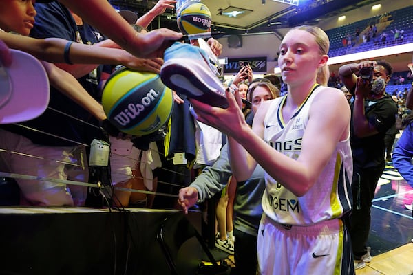 Dallas Wings guard Paige Bueckers and her fans. 