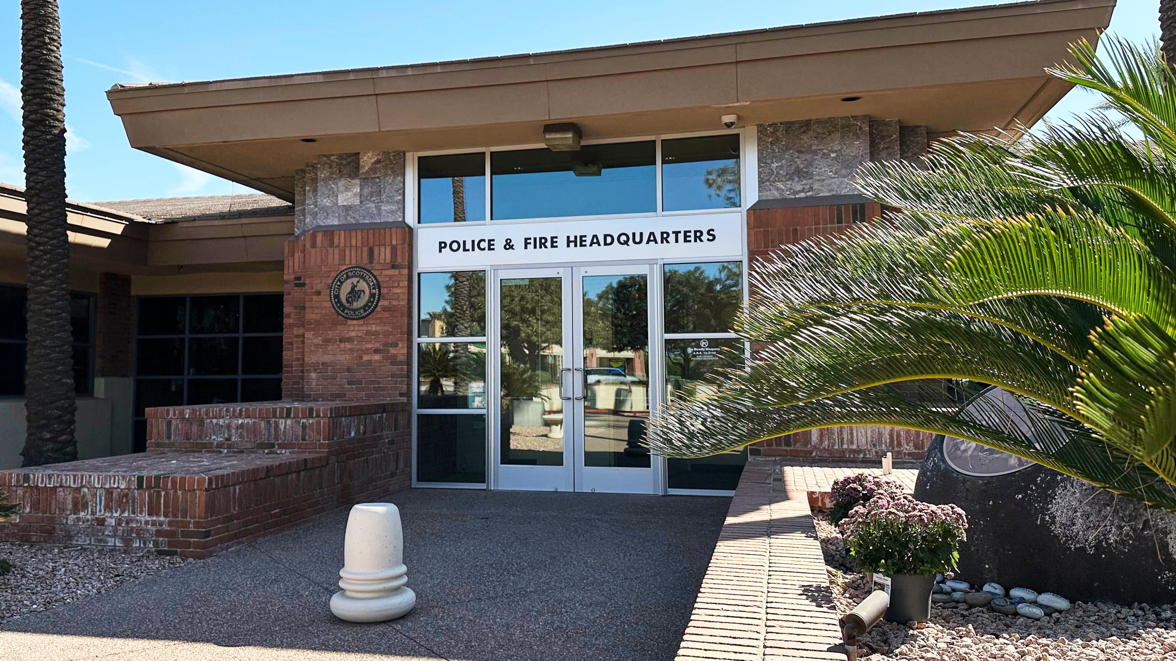 The Scottsdale Police Department is seen on Friday, Nov. 14, 2025, in Scottsdale, Ariz. (AP Photo/Sejal Govindarao)