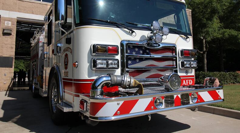 Alpharetta’s medical, fire and police dispatch were recently honored for their emergency response. Courtesy of Alpharetta Department of Public Safety Facebook