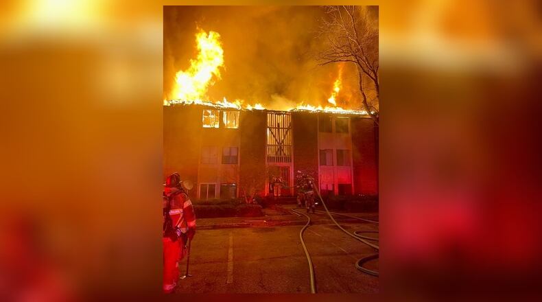 A total of 18 apartments were destroyed and 13 families displaced when a fire broke out at the Kensington Apartments in Decatur before dawn Saturday.