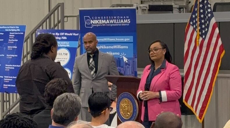 U.S. Rep. Nikema Williams held a town hall in Atlanta on Tuesday, March 18, 2025. Williams is an Atlanta Democrat.