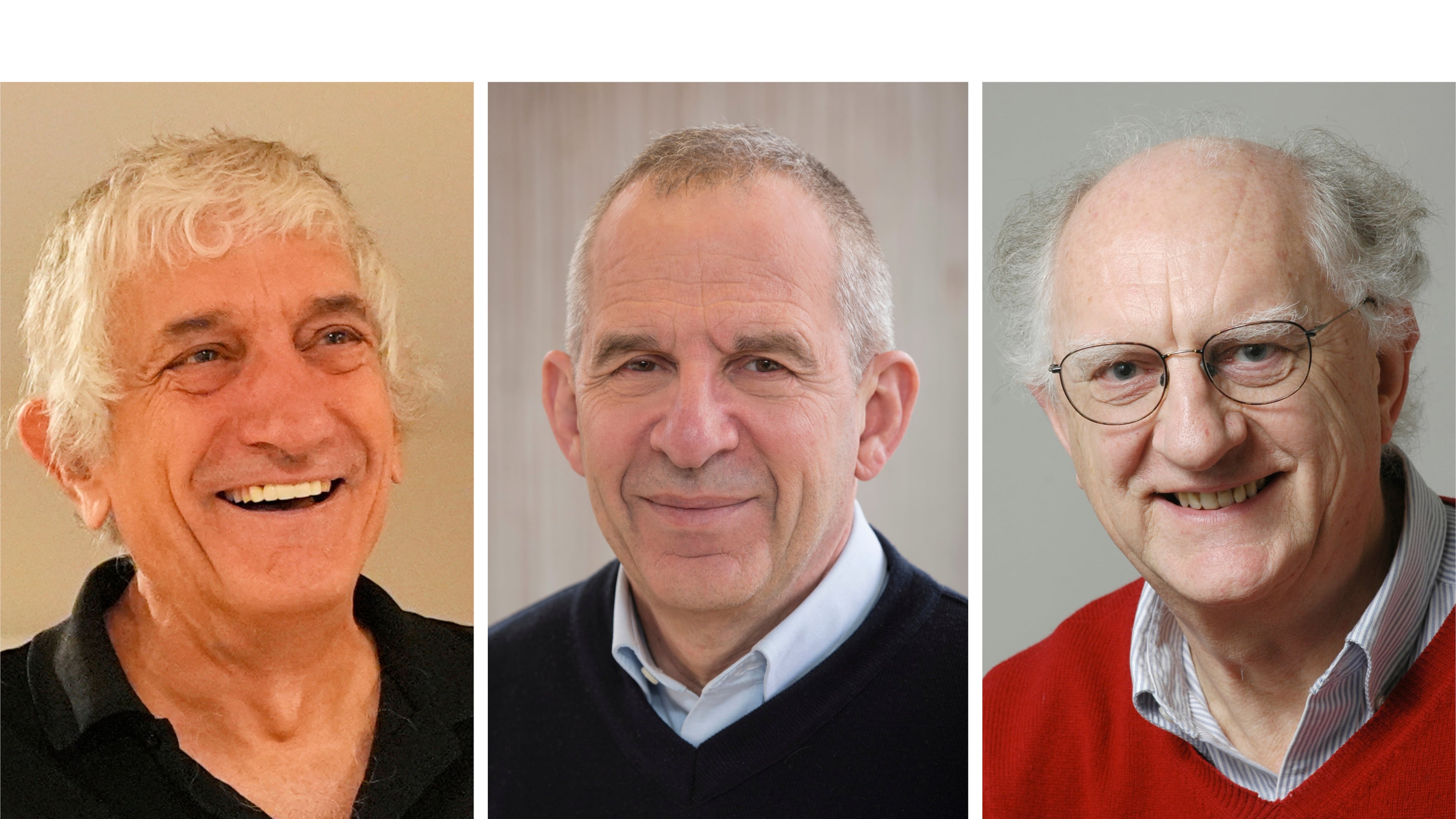 This combination of images shows the winners of the 2025 Nobel Prize in physics John Martinis, Michel H. Devoret and John Clarke. (AP Photo/Mark J. Terrill, Harold Shapiro via AP, University of California, Berkeley via AP)