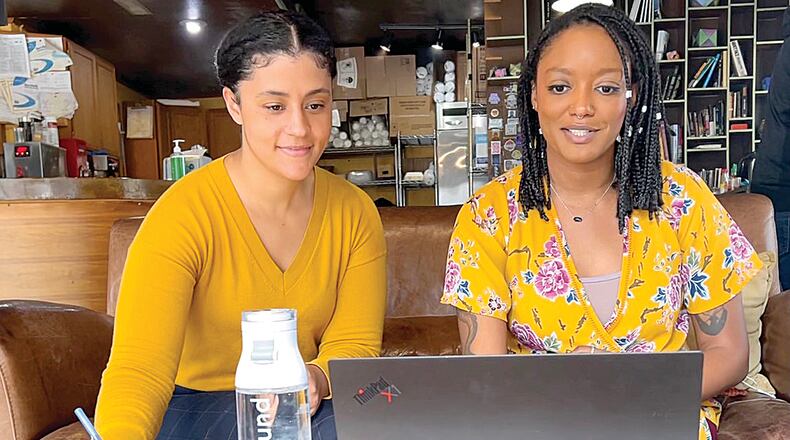 Hopebound’s founder Christina Guilbeau, left, and Programs and Operations Manager Cayla Winn. (Photo by Brian Cornelius II)