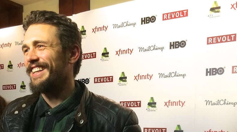 James Franco, who’s in the area to film “In Dubious Battle,” was on the red carpet at the Atlanta Film Festival for another of his films. JENNIFER BRETT / JBRETT@AJC.COM