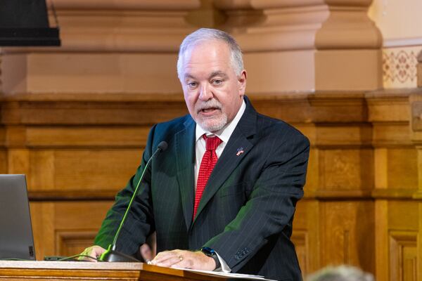 Georgia Department of Education Superintendent Richard Woods speaks during budget hearings at the Capitol in Atlanta on Tuesday, Jan. 20, 2026. (Arvin Temkar/AJC)