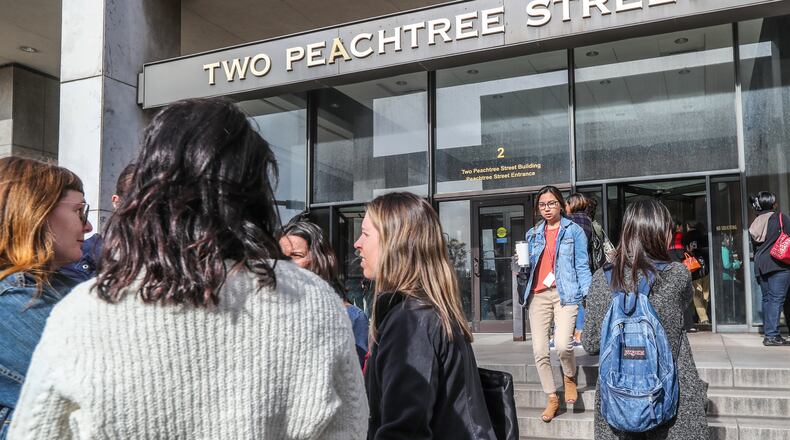 The Georgia State Building at 2 Peachtree St. is home to state health agencies, but plenty of its office space has been empty while employees work from home during the coronavirus pandemic. JOHN SPINK/JSPINK@AJC.COM