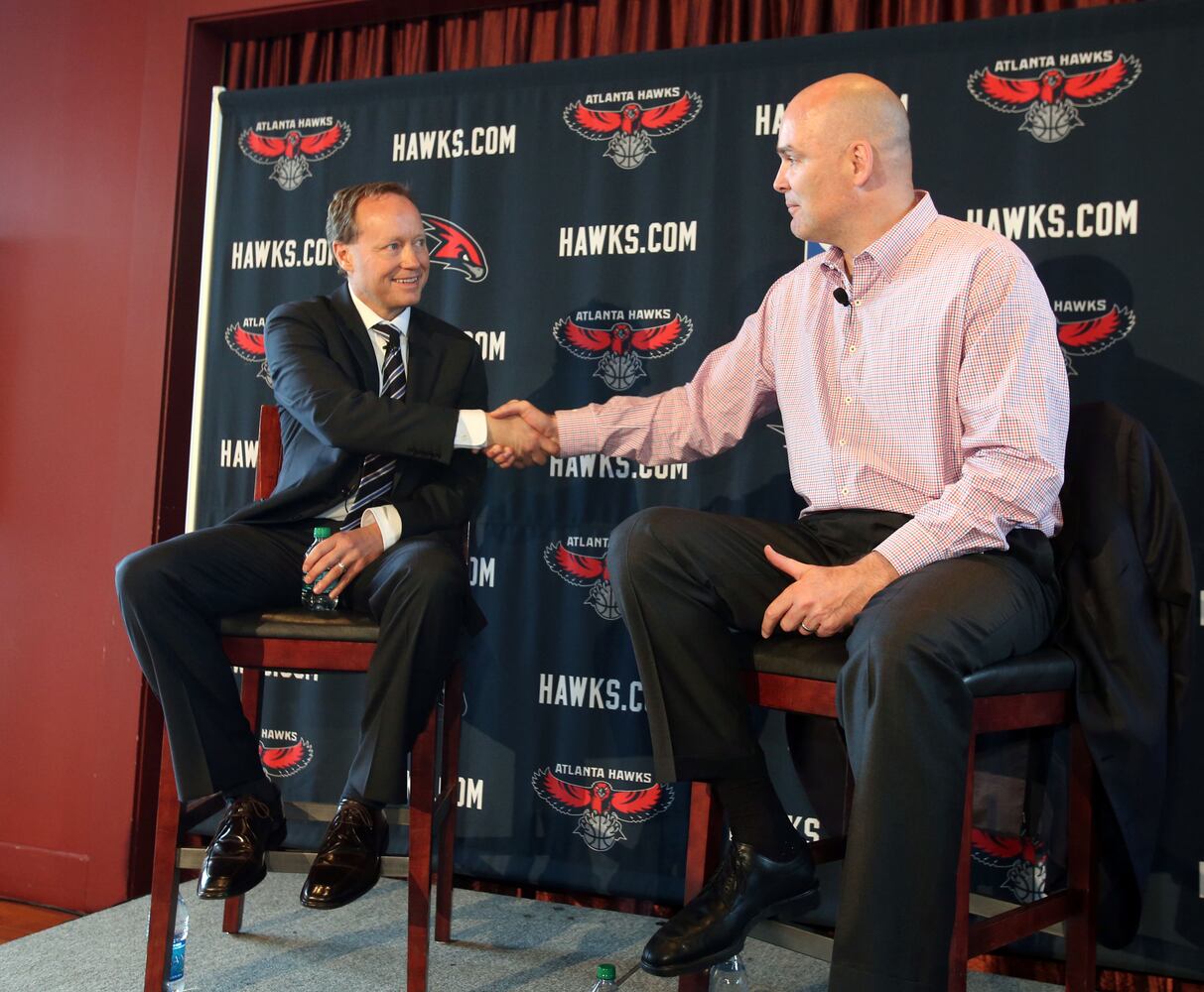Mike Budenholzer meets the press at Philips Arena news conference