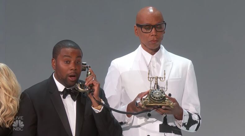 Kenan Thompson and RuPaul, both Georgia natives, were featured in a skit called "We Solved It" at the start of the Emmys on NBC Monday night.