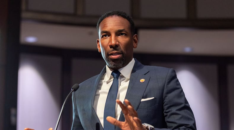 Mayor Andre Dickens says he has accepted the HOPWA Modernization Task Force recommendations for a housing program providing assistance to people living with HIV/AIDS. (Arvin Temkar/The Atlanta Journal-Constitution/TNS)