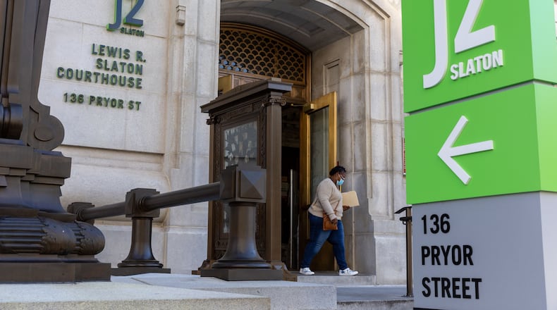 The Fulton County Courthouse is seen in Atlanta on Friday, January 6, 2023. (Arvin Temkar/The Atlanta Journal-Constitution/TNS)