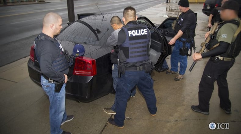 Federal immigration authorities arrested more than 680 unauthorized immigrants, including 87 in Georgia, as part of a nationwide operation in February. RON ROGERS/U.S. Immigration and Customs Enforcement