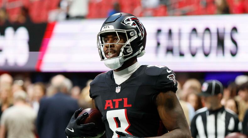 Atlanta Falcons tight end Kyle Pitts is among the Falcons' 15 potential unrestricted free agents that could hit the open market in March. Which is the most important for the Falcons to re-sign? (Miguel Martinez/AJC)