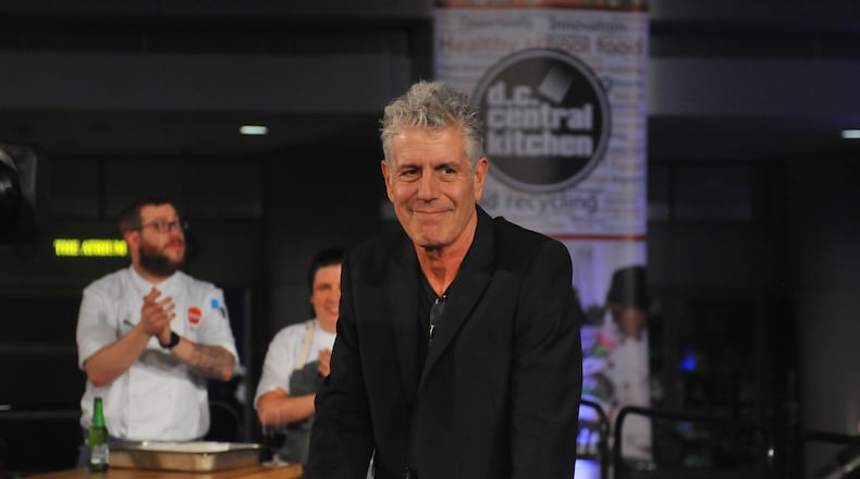 WASHINGTON, DC - NOVEMBER 11: Host Athony Bourdain speaks on stage during the DC Central Kitchen's Capital Food Fight event at Ronald Reagan Building on November 11, 2014 in Washington, DC. (Photo by Larry French/Getty Images for DC Central Kitchen) WASHINGTON, DC - NOVEMBER 11: Host Athony Bourdain speaks on stage during the DC Central Kitchen's Capital Food Fight event at Ronald Reagan Building on November 11, 2014 in Washington, DC. (Photo by Larry French/Getty Images for DC Central Kitchen)