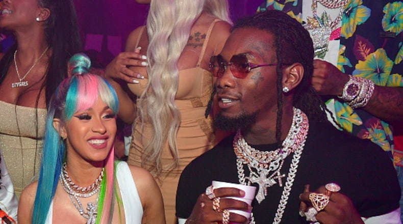 ATLANTA, GA - JUNE 07: Cardi B and Offset of The Group Migos attend a Birthday Celebration for Pierre 'Pee' Thomas at Gold Room on June 7, 2018 in Atlanta, Georgia. (Photo by Prince Williams/WireImage)