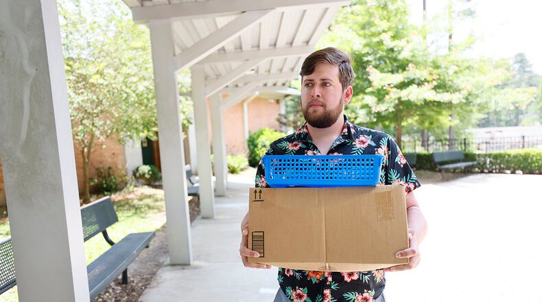 As the last day of school arrives, Brandon Wyatt, a third-grade teacher at Ashford Park Elementary, carries his final belongings from the classroom. However, Wyatt's journey at DeKalb's Ashford Park Elementary ends as he prepares to embark on a new chapter. He has accepted a teaching position at the University of North Georgia.
Miguel Martinez /miguel.martinezjimenez@ajc.com