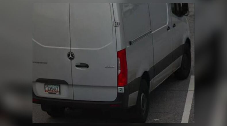 Gwinnett County police arrested a man seen driving this Mercedes-Benz Sprinter van at the Colonial Place Apartments in Norcross late Friday afternoon.