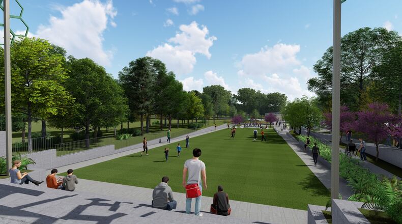 Enota Park, located in Westview, will consist of a large lawn, board walk and sitting areas. (Atlanta Beltline Partnership)