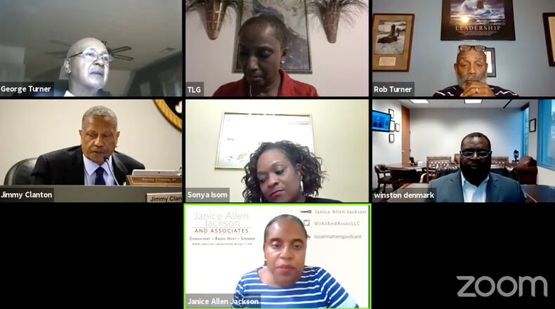 This is a screenshot from Wednesday's special called meeting in Stonecrest.