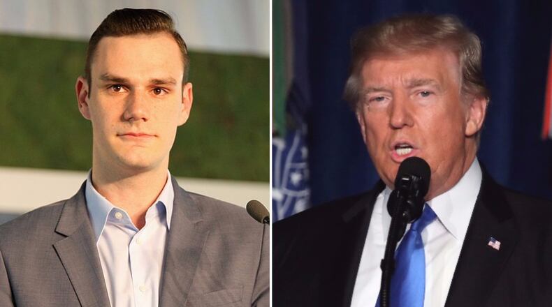 Cooper Hefner, (left) said in an interview with "The Hollywood Reporter" that he is "embarrassed" about a 1990 Playboy cover of Donald Trump.
