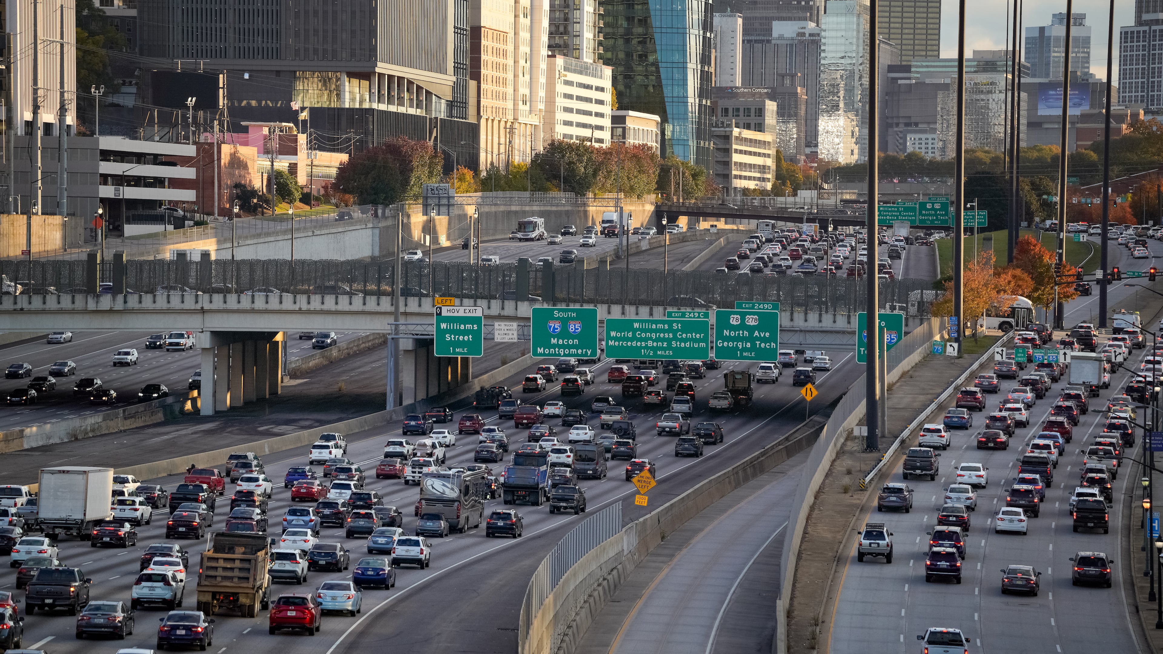 More than two million Georgians are expected to hit the roads for the Thanksgiving holiday, according to the AAA auto group.