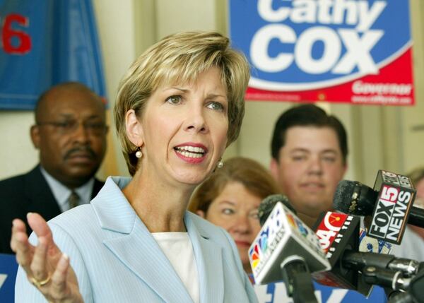 Cathy Cox, seen here during a campaign stop in Augusta in 2006. (Jenni Girtman/AJC)