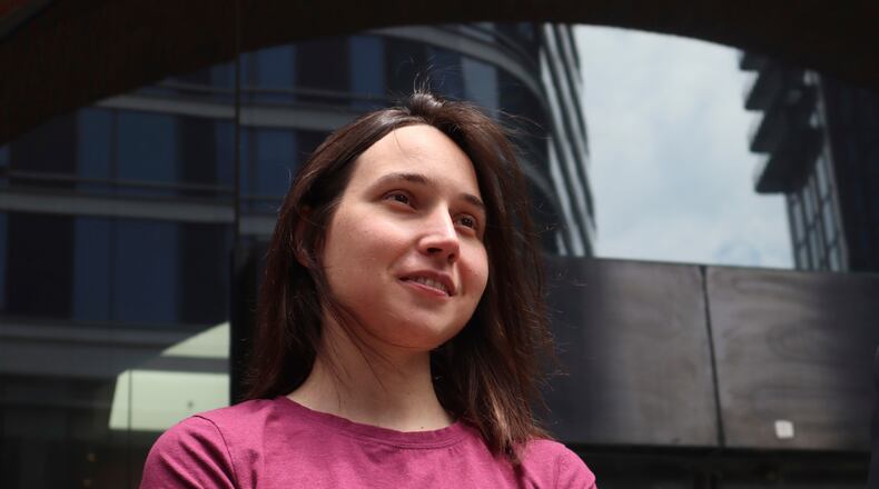 FILE - Harvard University researcher Kseniia Petrova, 30, departs the John Joseph Moakley United States Courthouse after being released on bail from federal custody on June 12, 2025, in Boston. (AP Photo/Leah Willingham, File)
