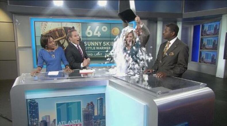 The Atlanta Alive team taking part in the ice bucket challenge last year. CREDIT: 11 Alive